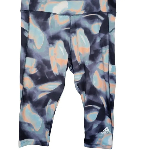 Adidas x Zoe Saldana Feelbrilliant‎ AEROREADY 3/4 Printed Sport Tights Size XL - Picture 3 of 6